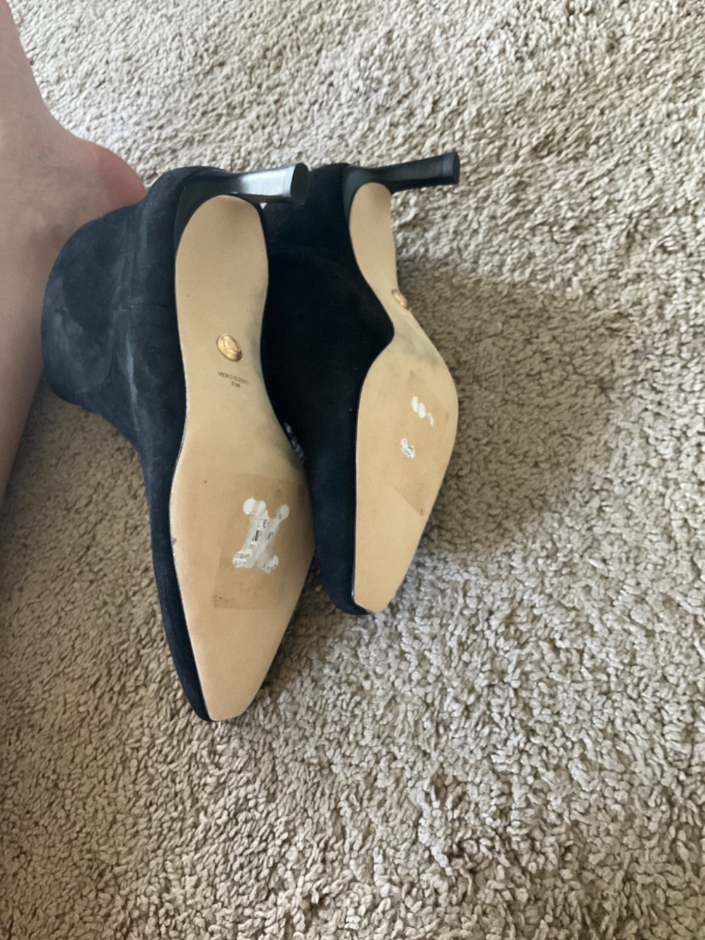 Veronica Beard Kelby Suede Side Zip Kitten Heel Ankle Boots in black - Picture 7 of 10